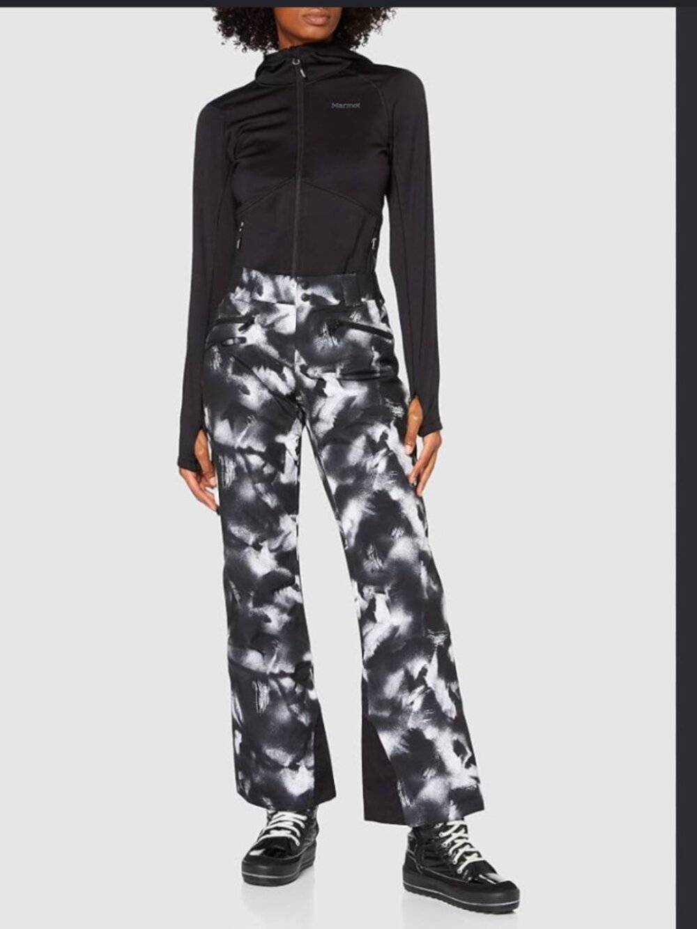 Marmot Women's Black & White Tie-Dye Active Snow Pants